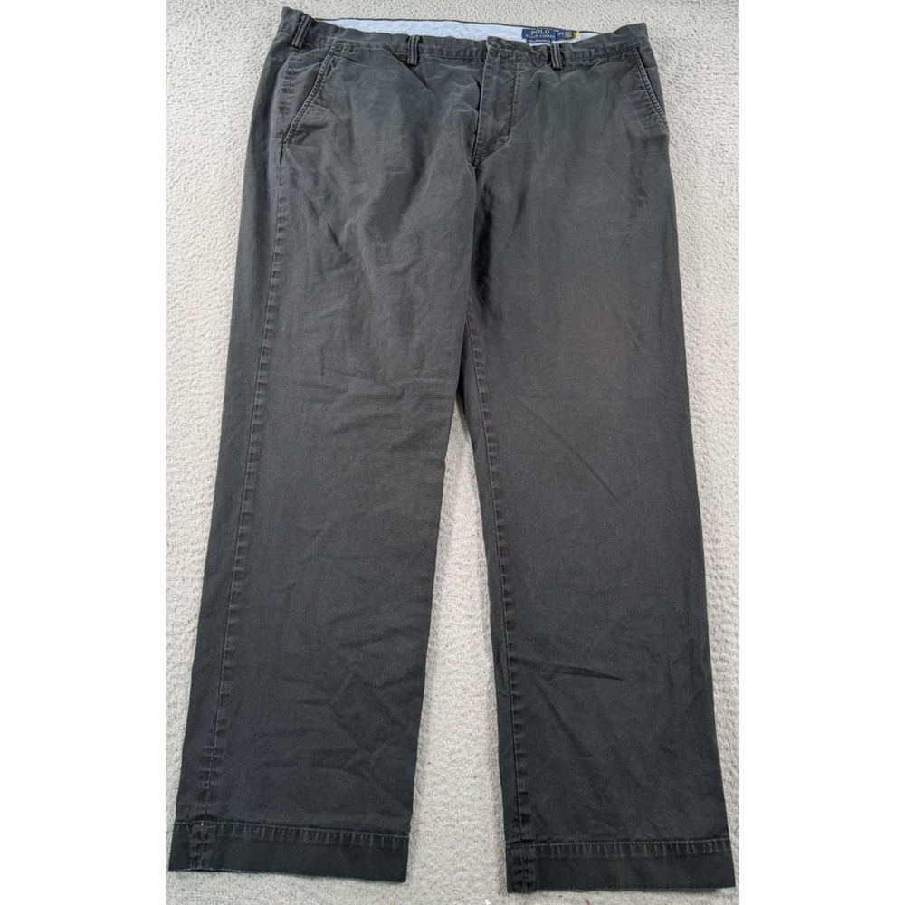 Polo Ralph Lauren Polo Chino Pants Mens 40x31 Black Stretch Straight Fit Twill